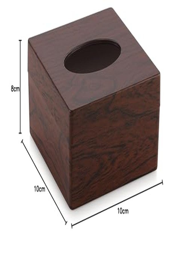 Nabhya Multi Function Tissue Storage Box with Rectangle Shape Plastic Tissue Box Holder | Paper Napkin Holder Case | Tissue Holder Dispenser Organizer for Car Decor Home Room Hotel (Brown) - Image 3